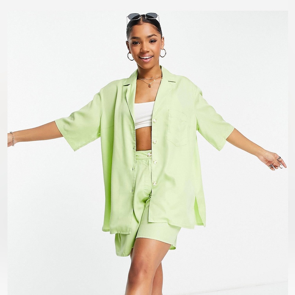 ASOS Green Bowling Shirt or Cover Up